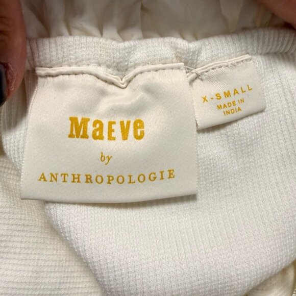 Anthropologie Maeve Poplin Ruffle Tube Top White size XS - Picture 7 of 7